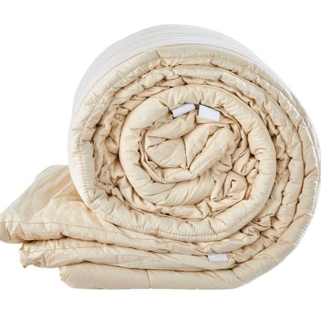 wool mattress topper rolled