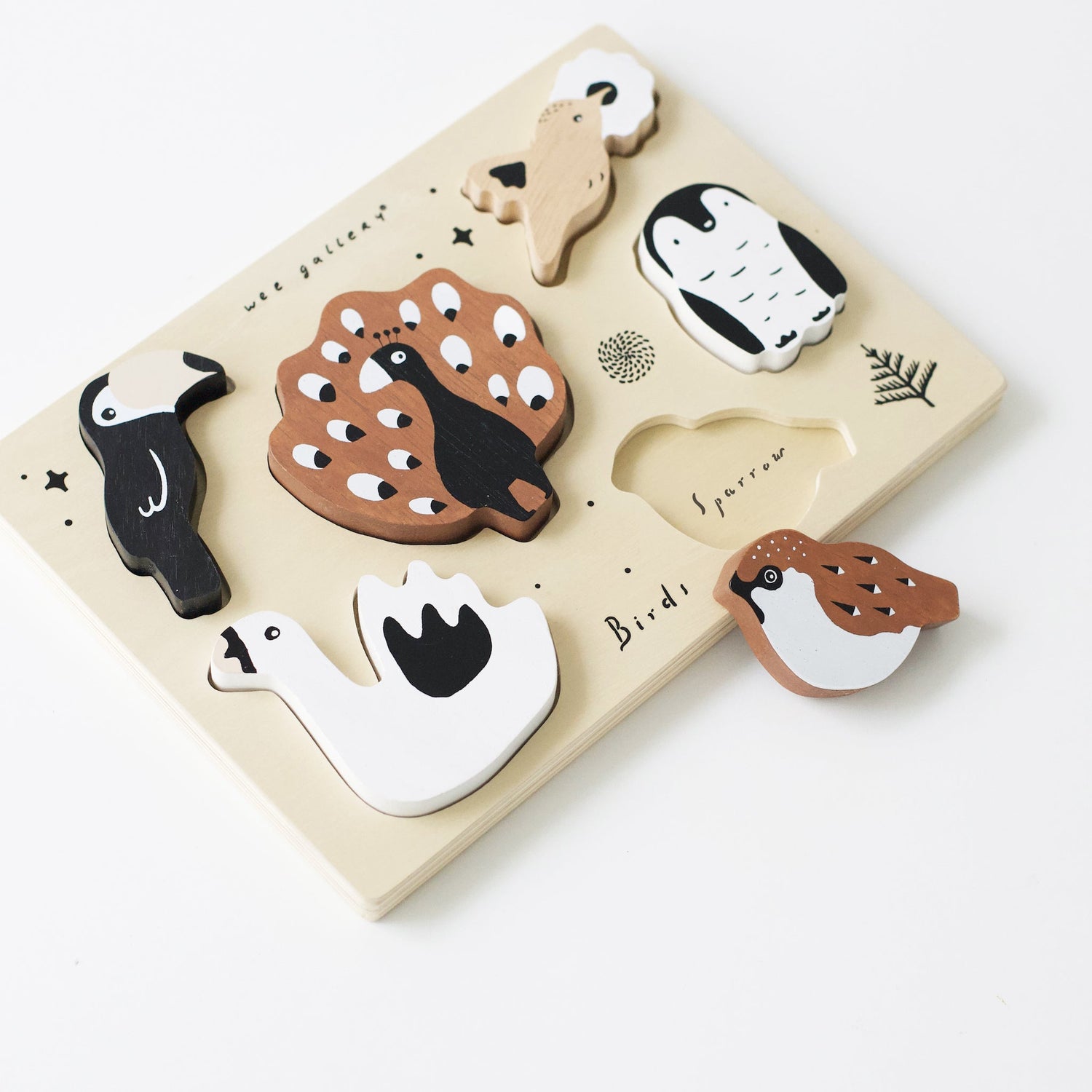 wooden tray puzzle birds