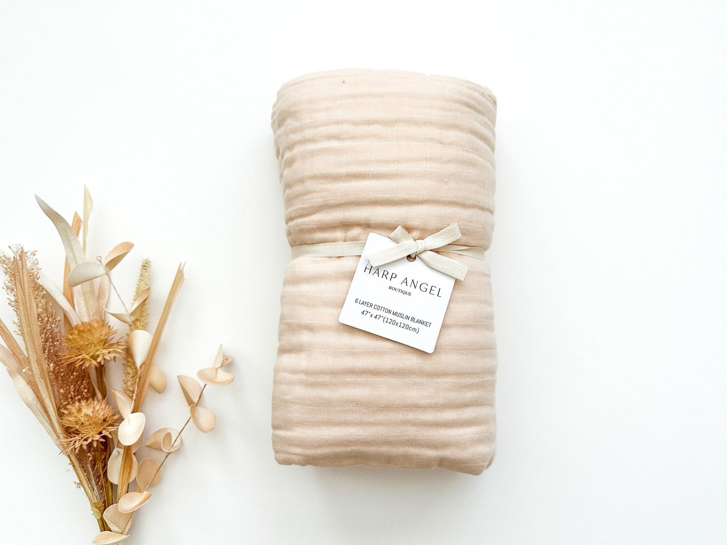 Muslin 6-Layer Blanket - Apricot