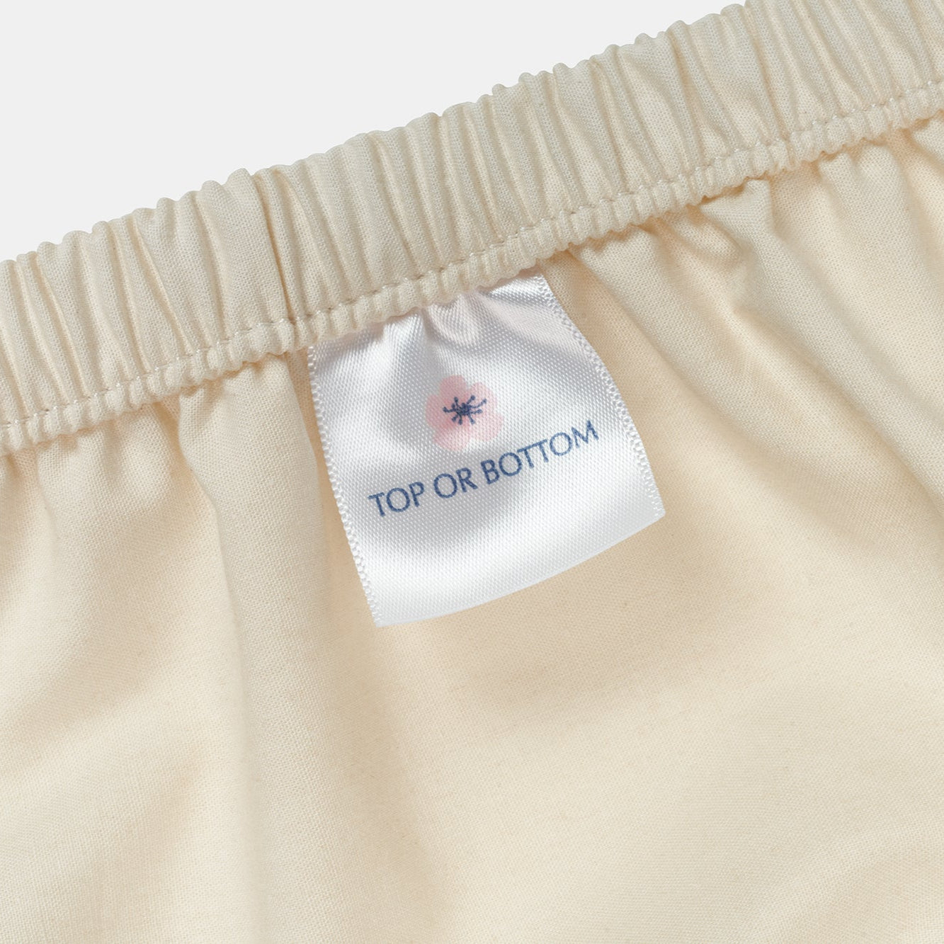 American Blossom Linens Percale Sheet Label Top Bottom