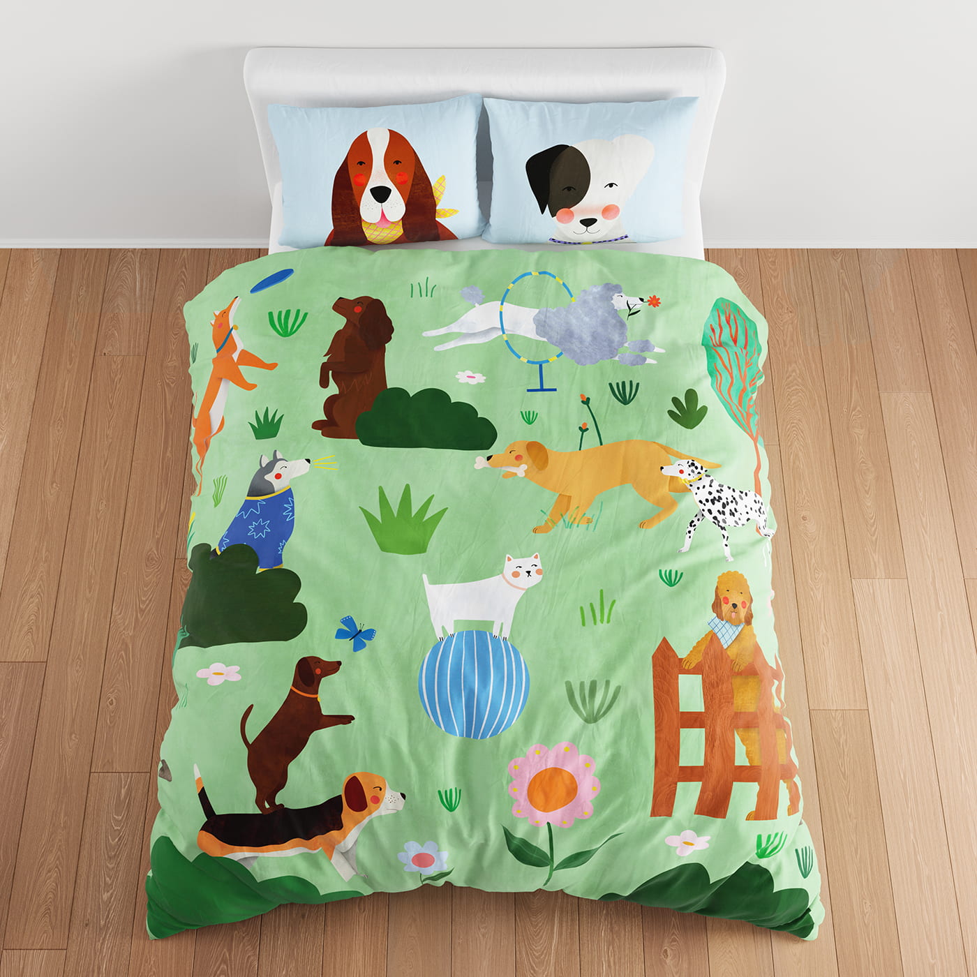 At The Dog Park Duvet Cover & Pillowcase