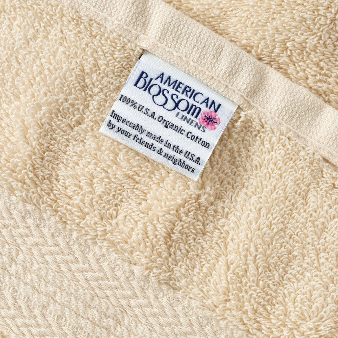 organic cotton white bath towel natural closeup
