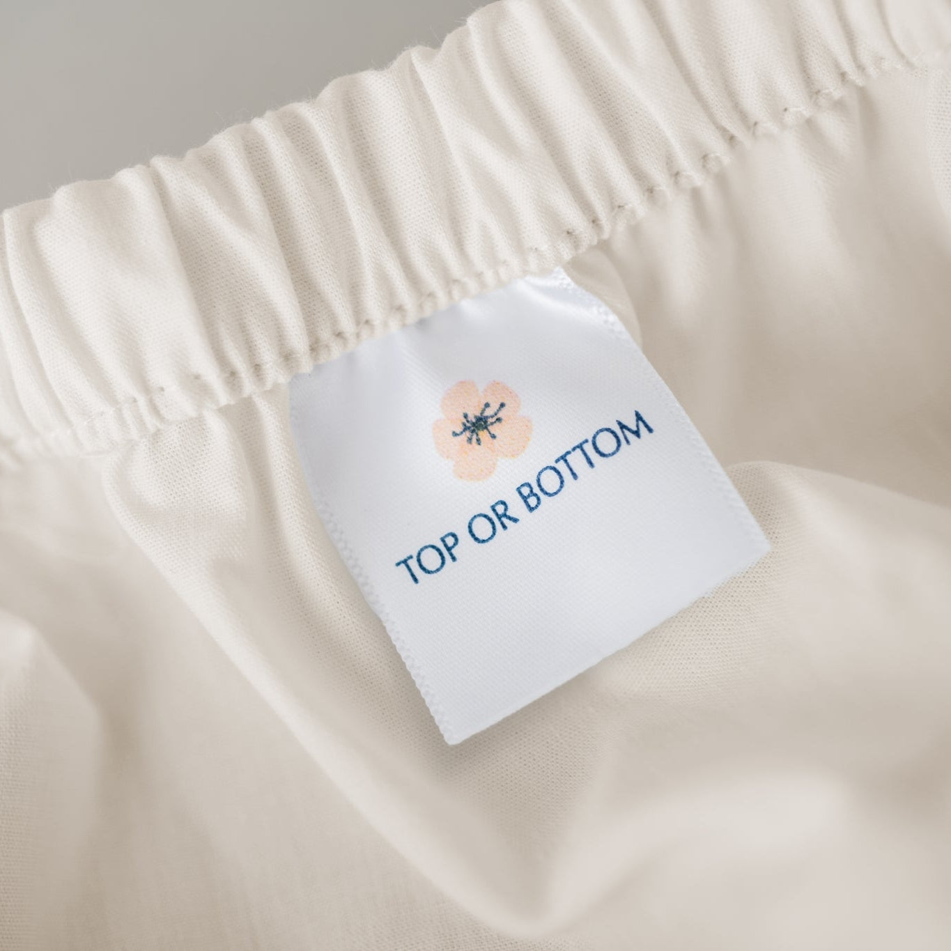 American Blossom Linens Percale Sheet Set Label