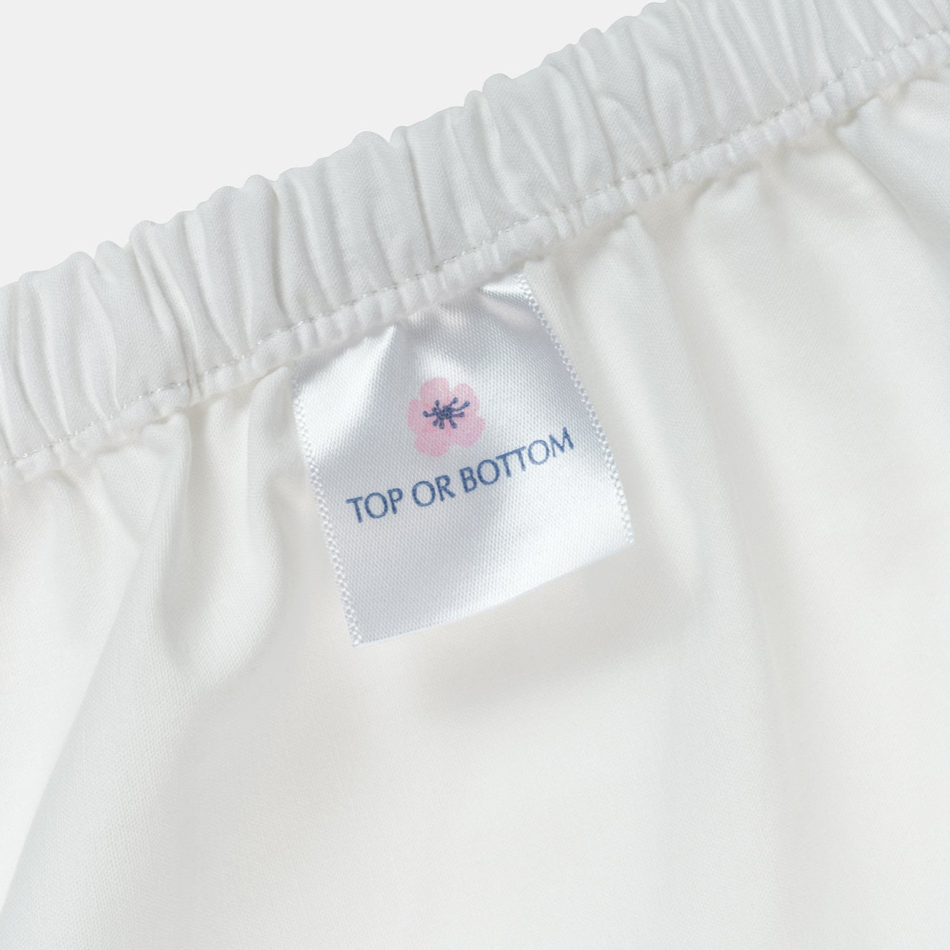 American Blossom Linens Percale Sheet White Label Top Bottom
