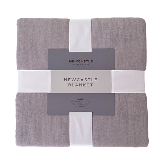 Newcastle Grey Oversized Queen Bamboo Bed Blanket