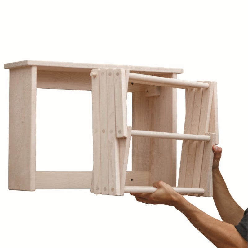 Wall Clothes Drying Rack ~ Solid Maple Hardwood, Folding, Hand Built in USA