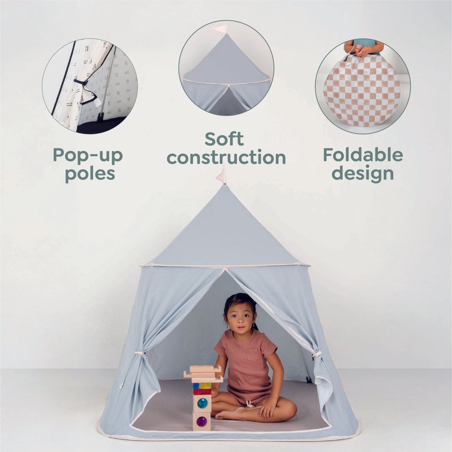 Toki Mats Rainbow Peach Play Tent