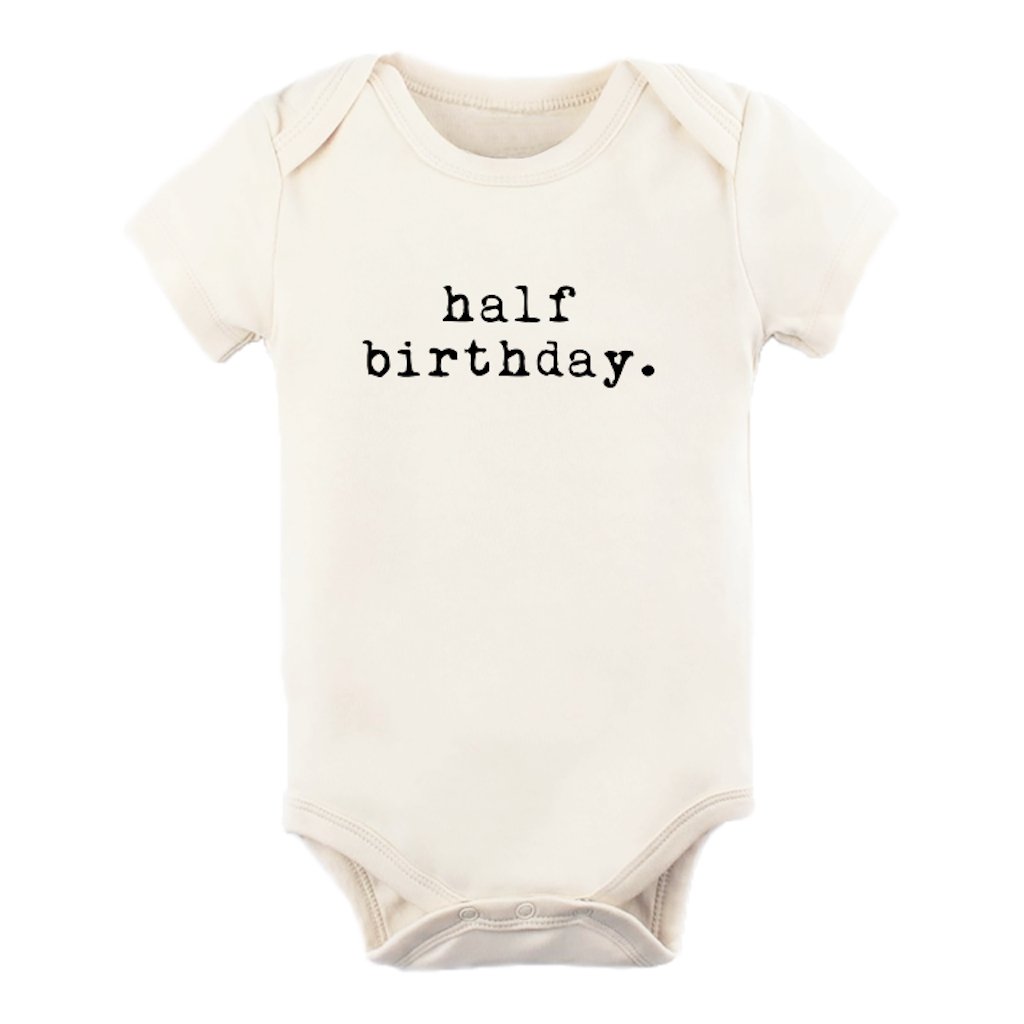 Half Birthday - Organic Short Sleeve Baby Bodysuit