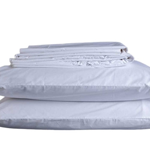 organic cotton percale sheet set white