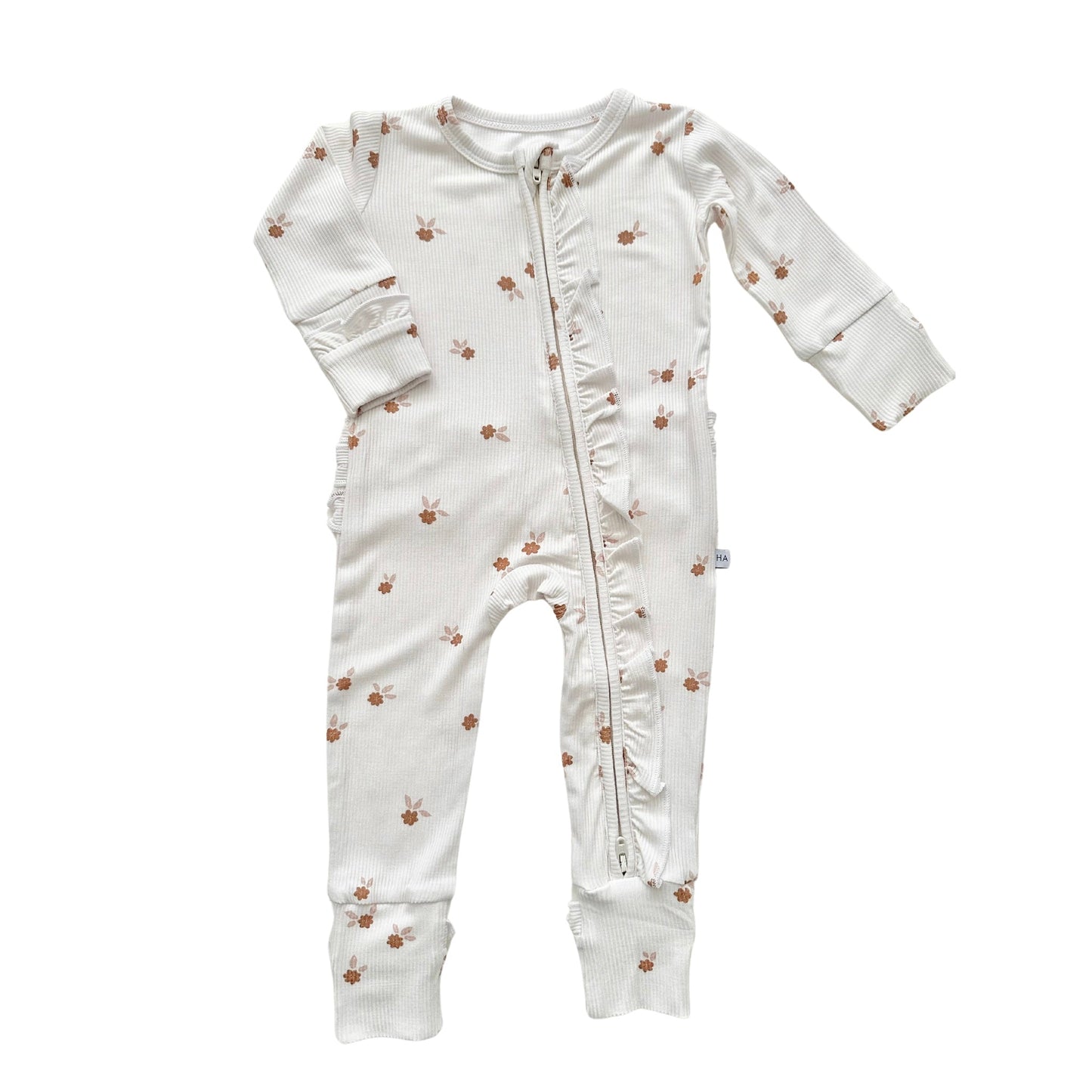 Ruffle Zipper One Piece - Fleur