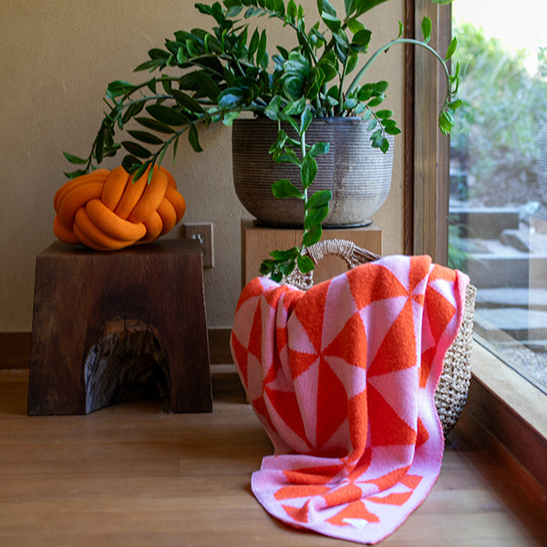 Trikona Organic Cotton Knit Throw Blanket