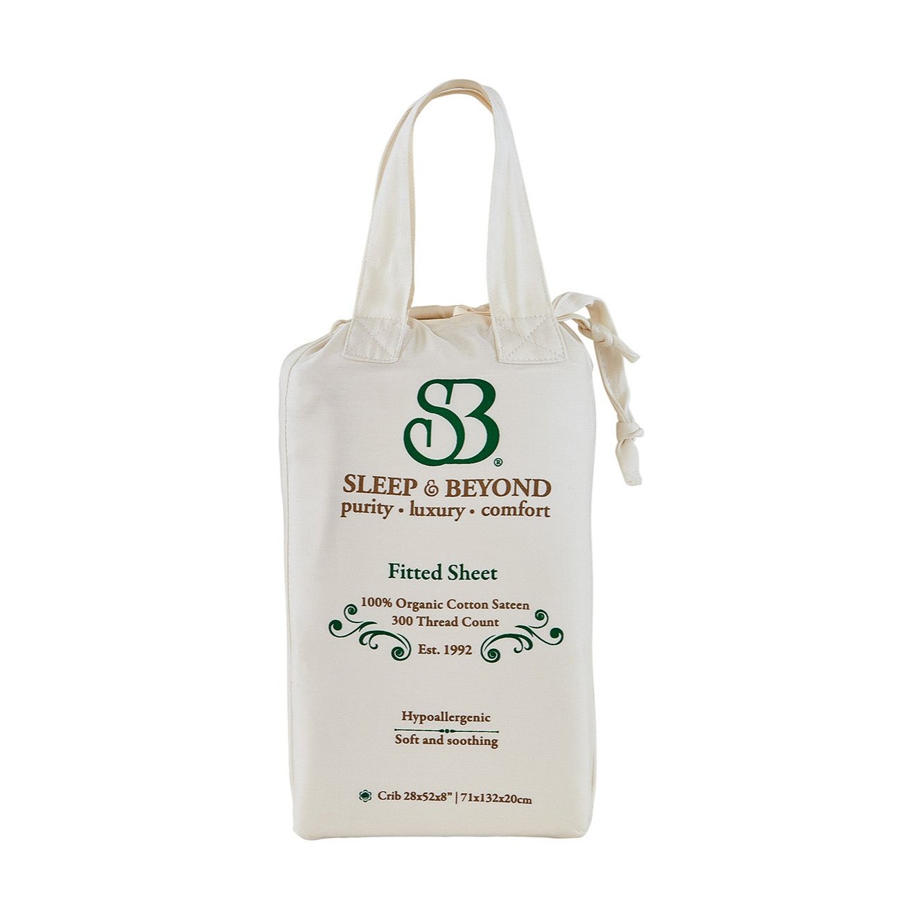 organic sheet fitted natural sateen