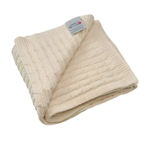organic knit baby blanket