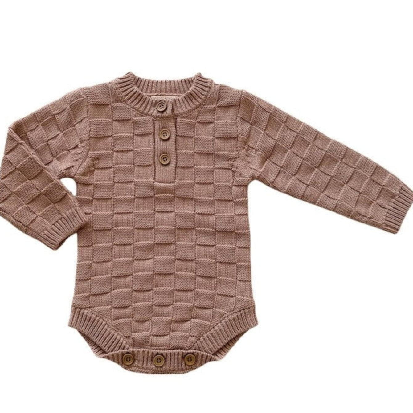 organic knit baby bodysuit