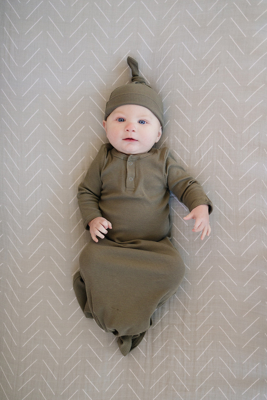 Desert Sage Muslin Crib Sheet