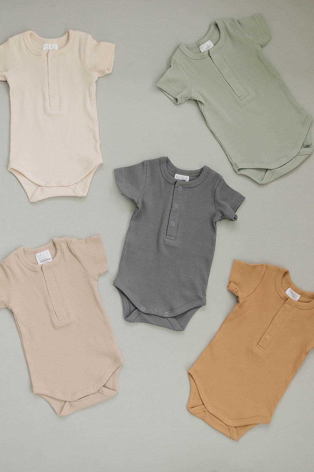 Sage Organic Cotton Ribbed Snap Bodysuit - Nature's Crib