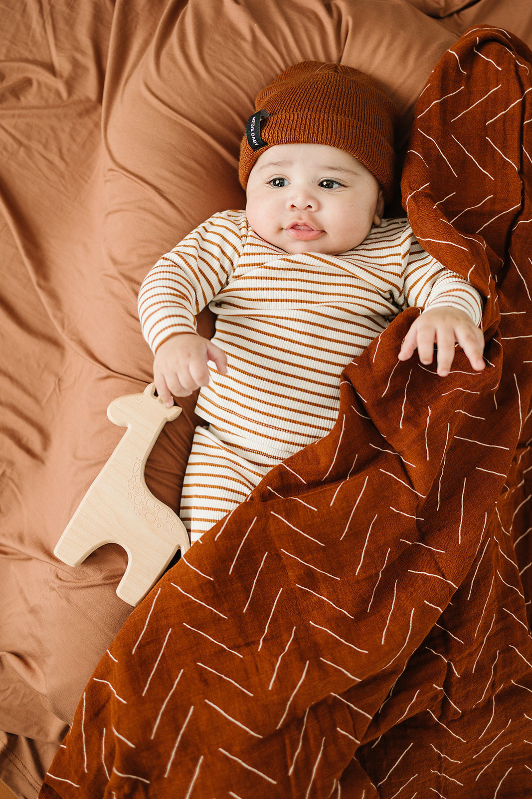 Rust Bamboo Stretch Swaddle