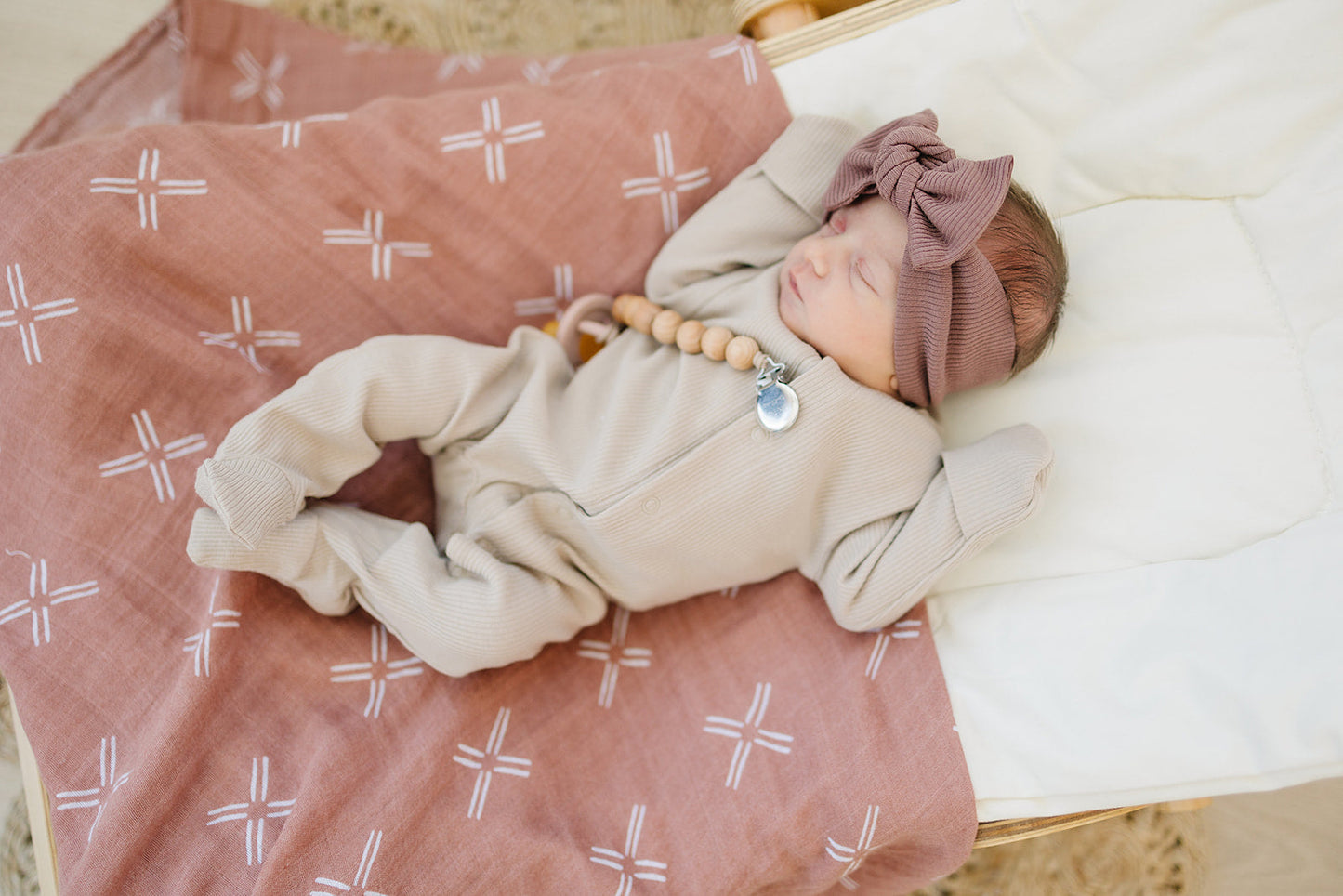 Just Peachy Muslin Swaddle Blanket