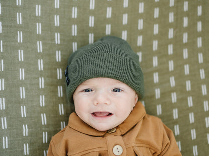 Green Mebie Baby Beanie - Nature's Crib