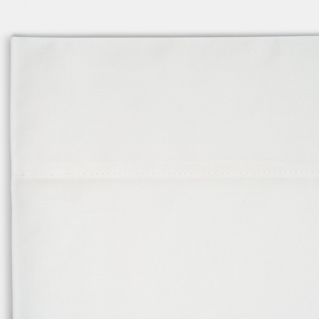 American Blossom Linens Percale Sheet White Closeup of Hem 