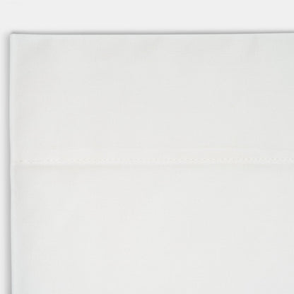 American Blossom Linens Percale Sheet White Closeup of Hem 