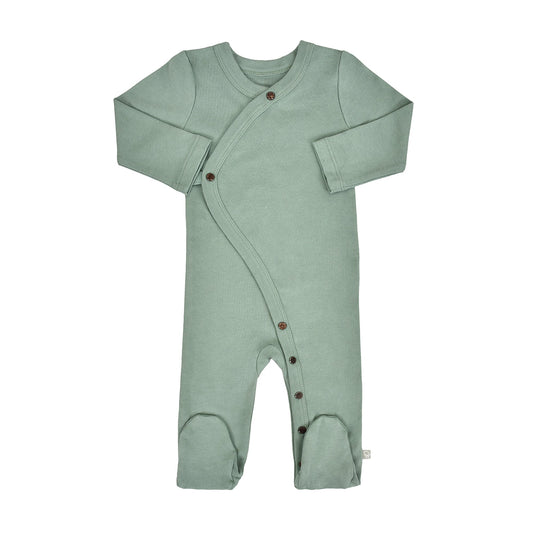 Organic Cotton Footie | Basil Green