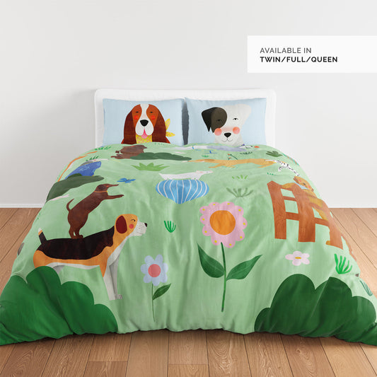 At The Dog Park Duvet Cover & Pillowcase