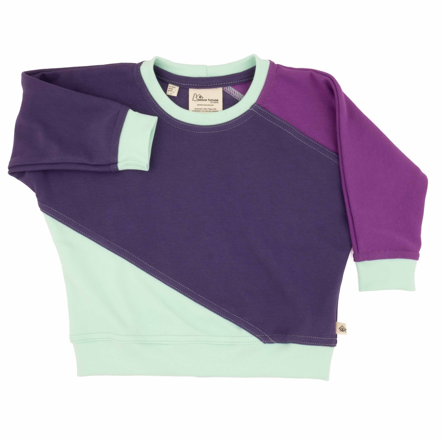 Big Kid Diagonal Colorblock Sweatshirt