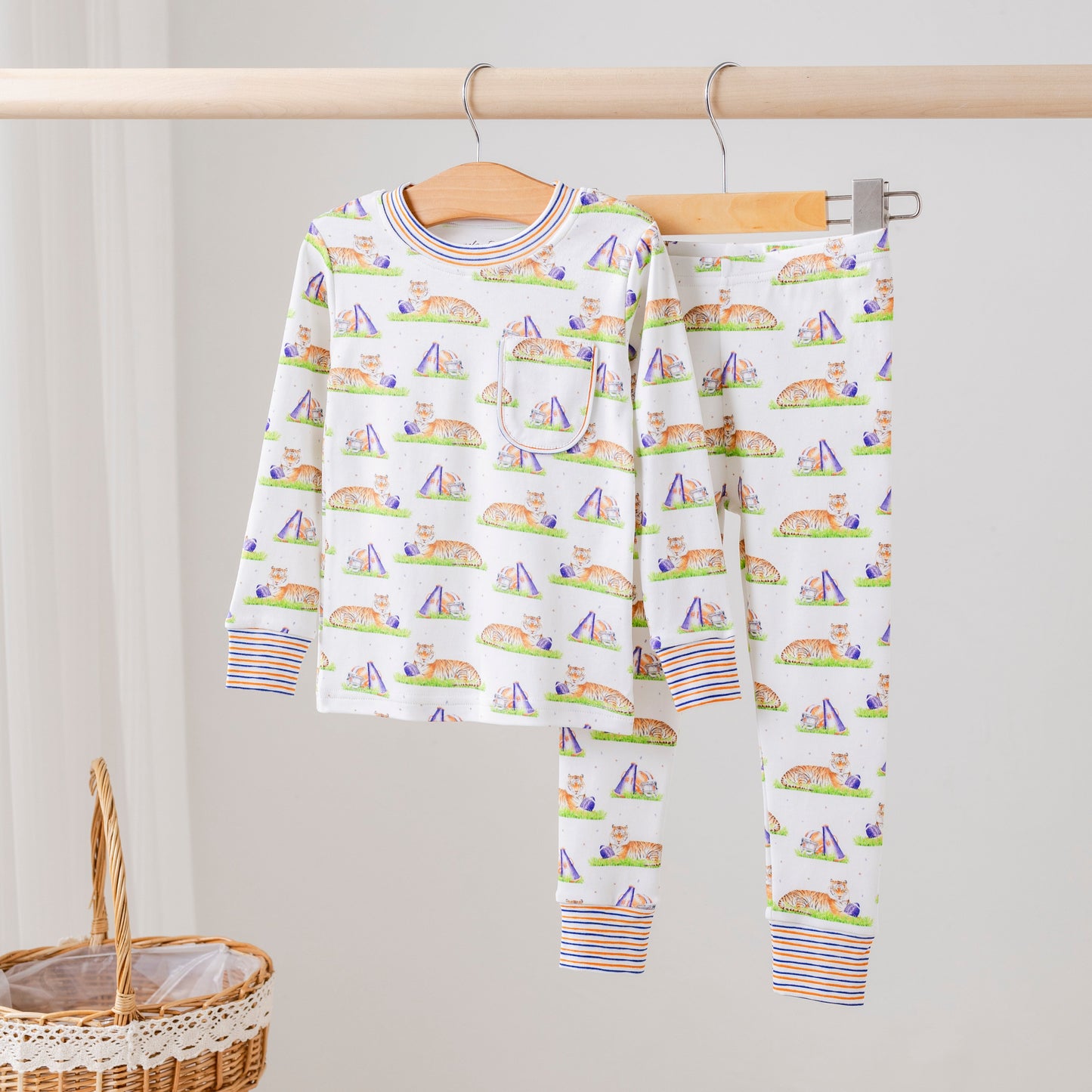 Mascot Mania in Auburn Organic Cotton Kids Pajamas