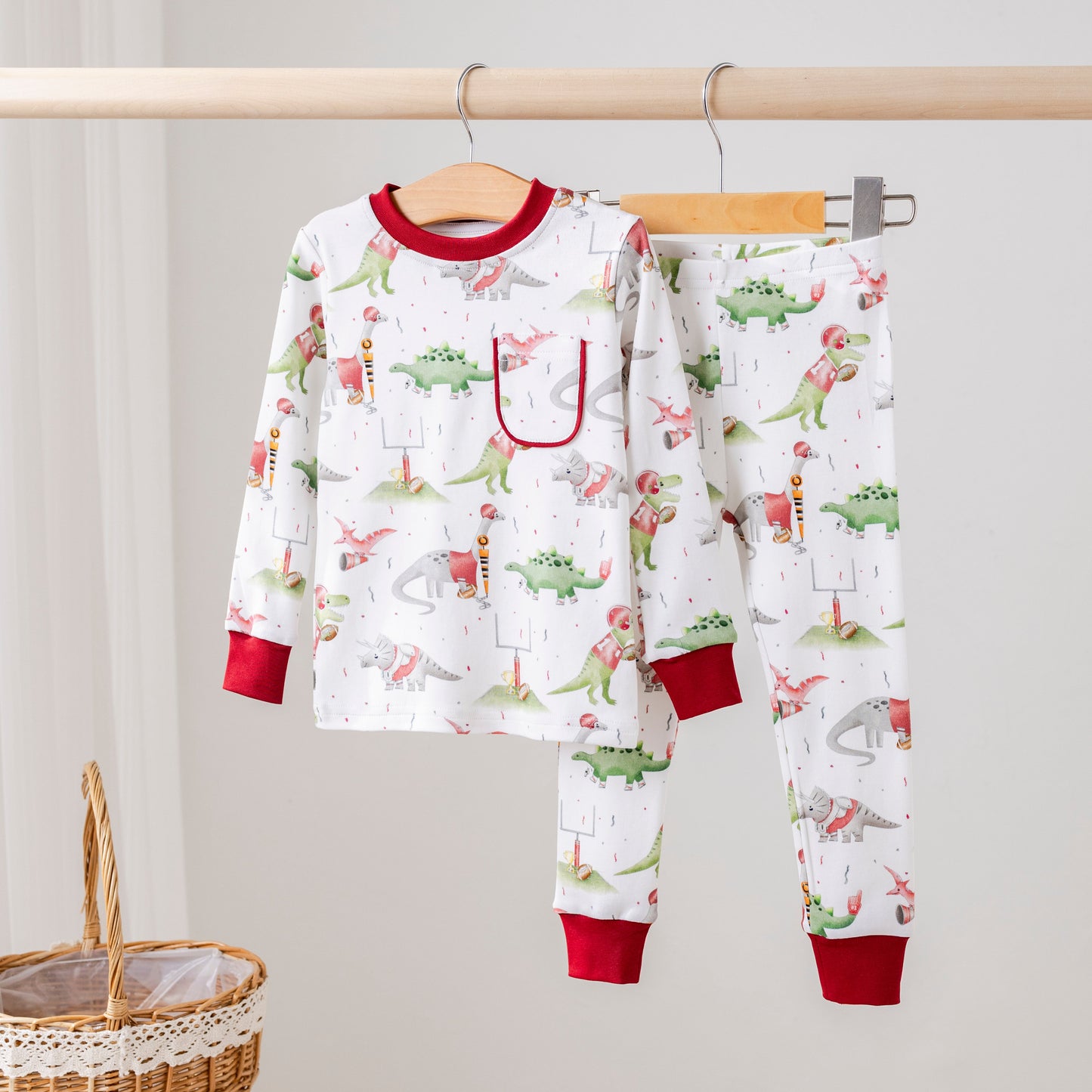 Mississippi Dinos All-Stars Organic Cotton Kids Pajamas