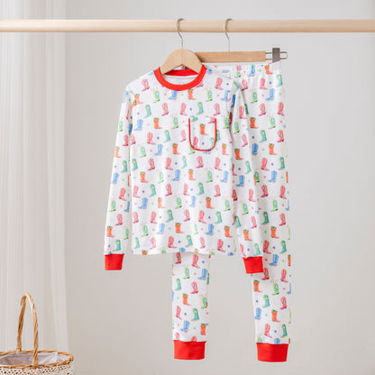 Jingle Boots Organic Cotton Kids Pajamas
