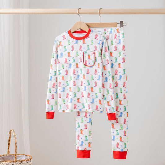 Jingle Boots Organic Cotton Kids Pajamas