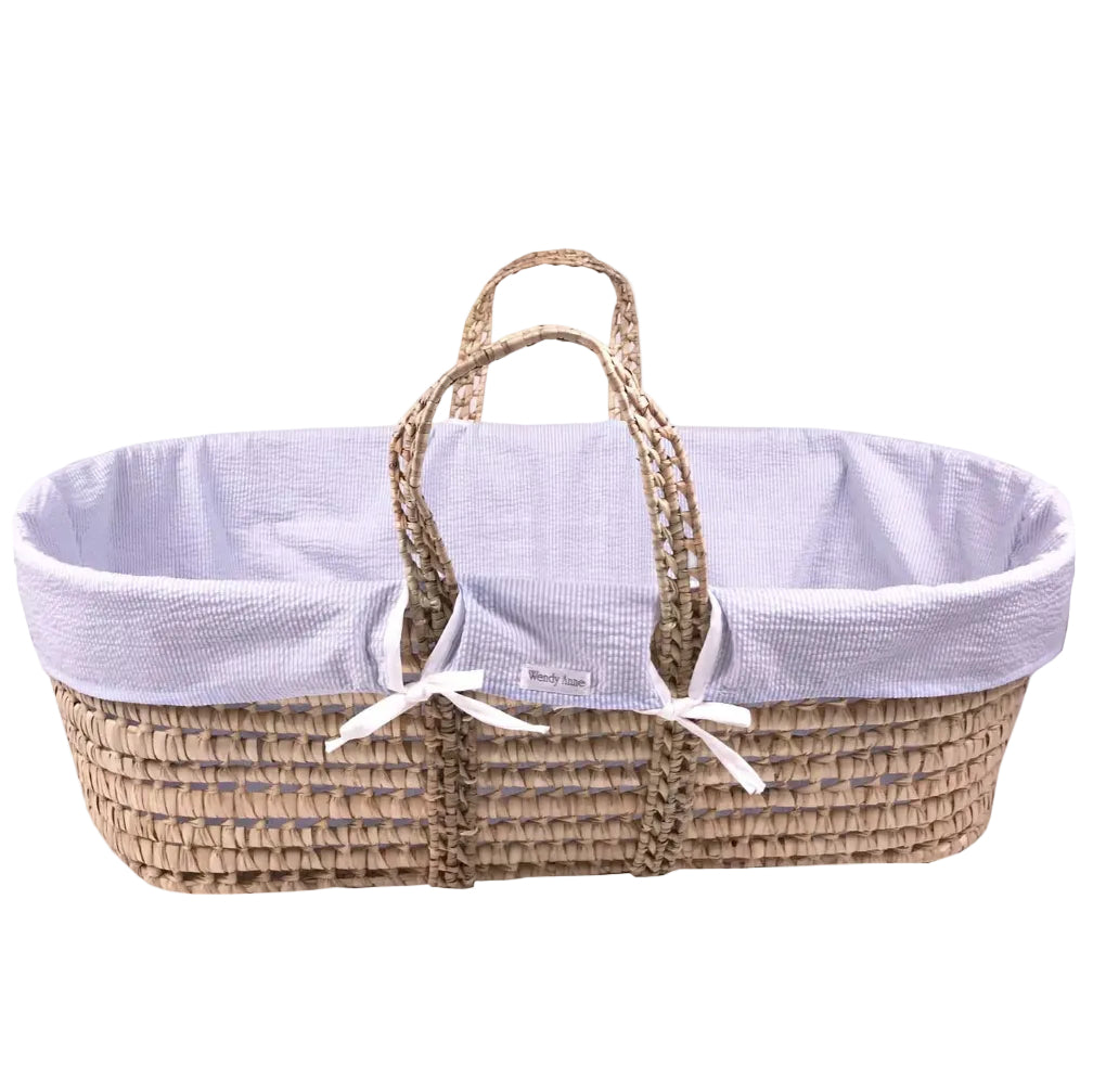 Moses basket liner blue