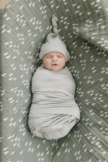 Sage Bamboo Stretch Swaddle