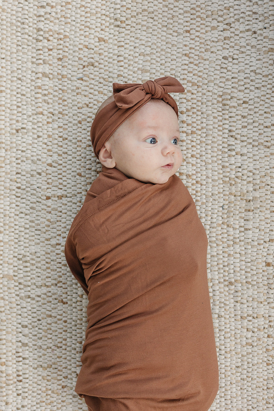 Rust Bamboo Stretch Swaddle