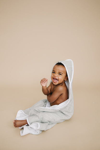 Desert Sage Muslin Hooded Towel - Nature's Crib