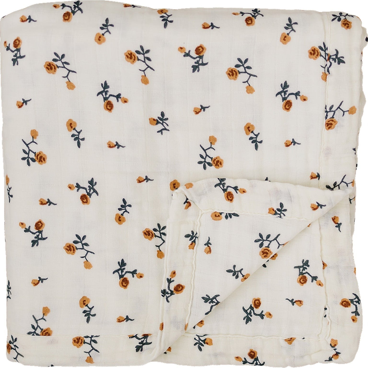 Mebie Baby,Cream Floral Muslin Quilt