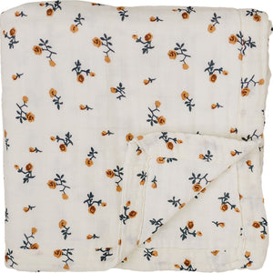 Cream Floral Muslin Quilt