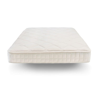 White Naturepedic Chorus organic mattress on a white background