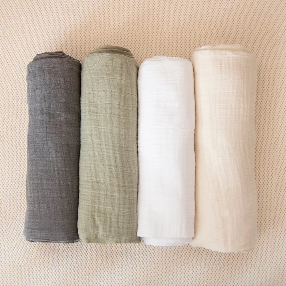 Naturepedic Organic Muslin Swaddle Blankets-4  Pack