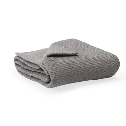 Naturepedic Organic Waffle Baby Blanket  pebble grey