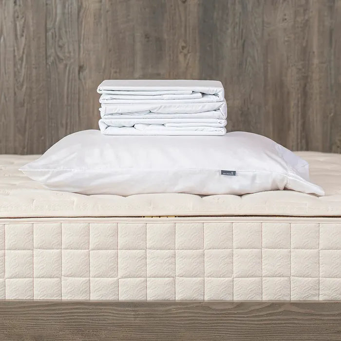 Naturepedic organic cotton sateen kid sheets arctic white