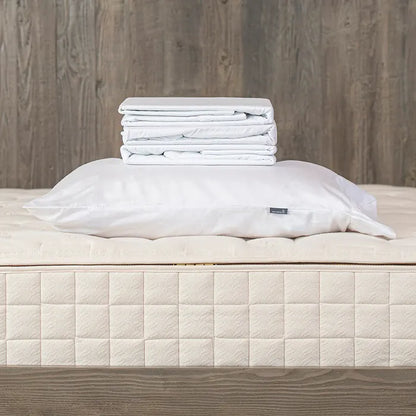 Naturepedic organic cotton sateen kid sheets arctic white