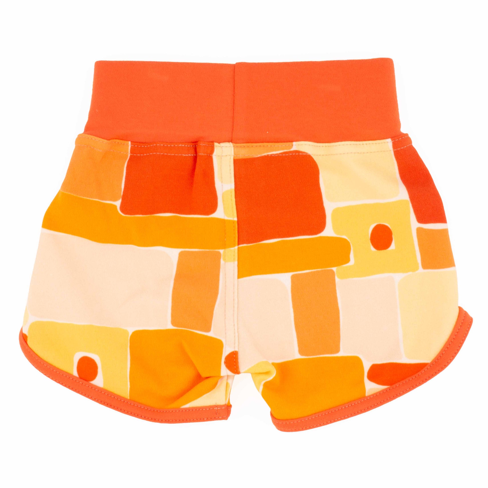 Peace House Studio Baby Print Shorts Clementine Orange