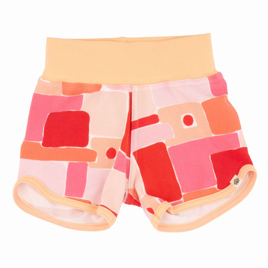 Peace House Studio Baby Print Shorts Grapefruit Pink