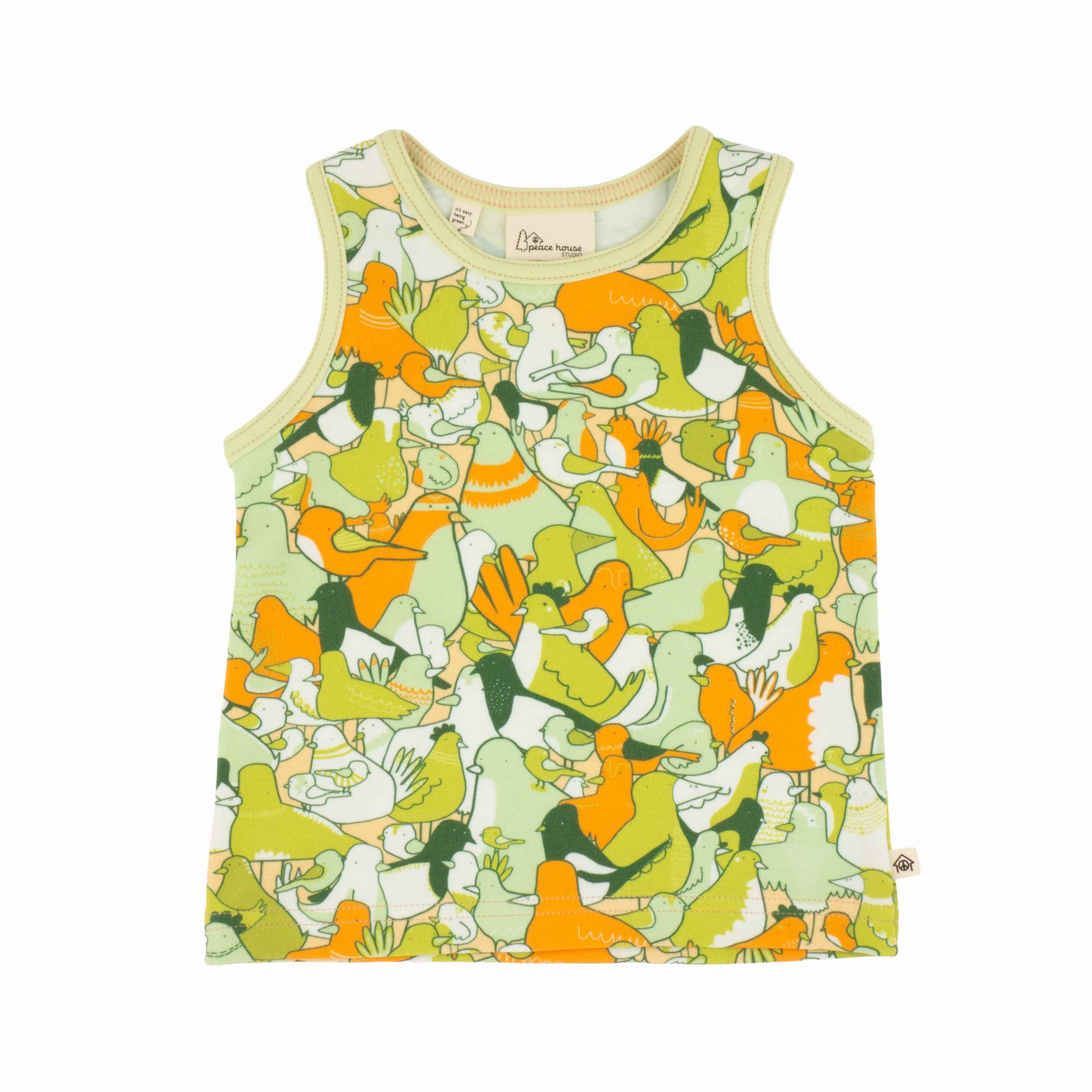 Peace House Studio Baby Print Tank Tweet Tweet