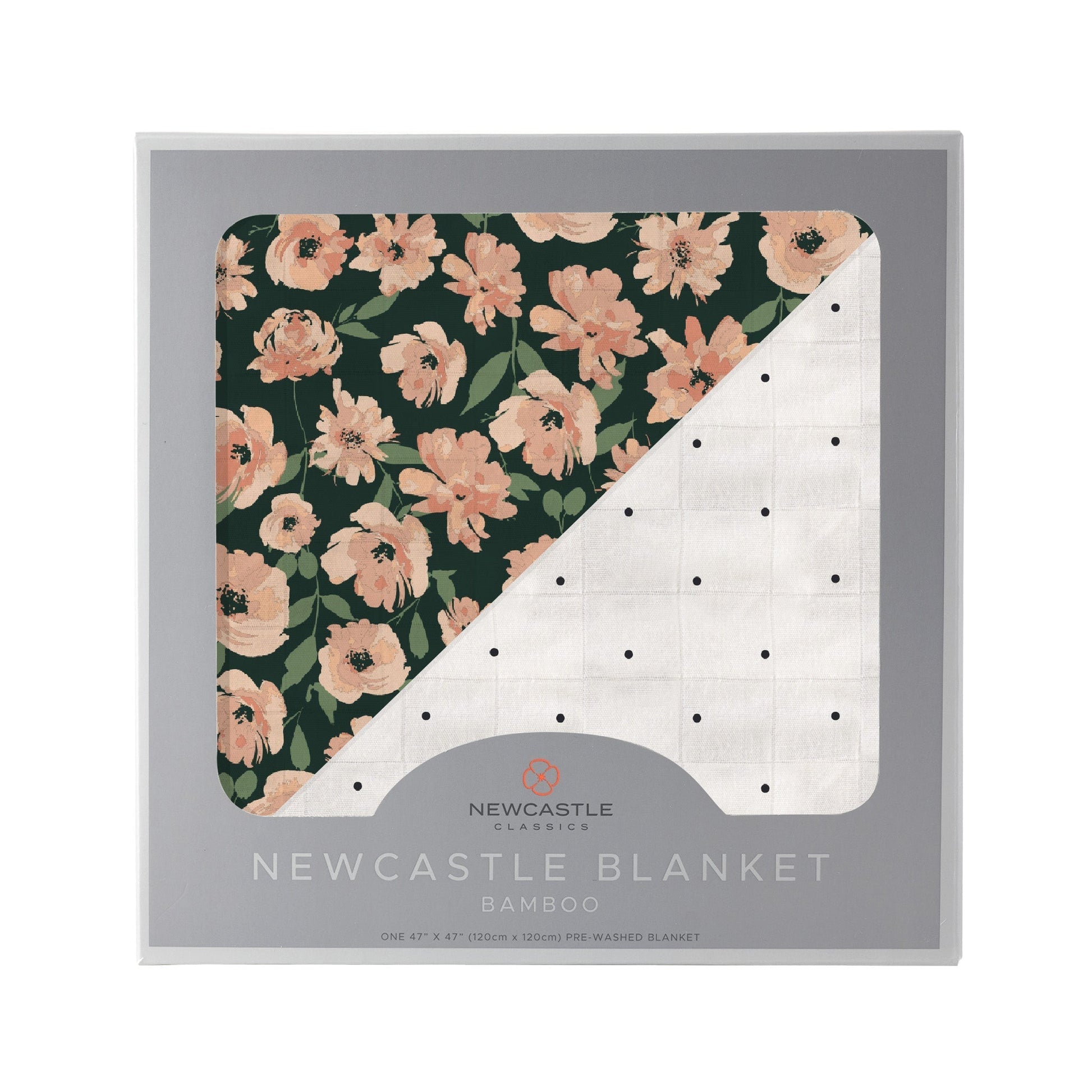 Boxed Canyon Sunset Flowers and White Polka Dot Newcastle Blanket