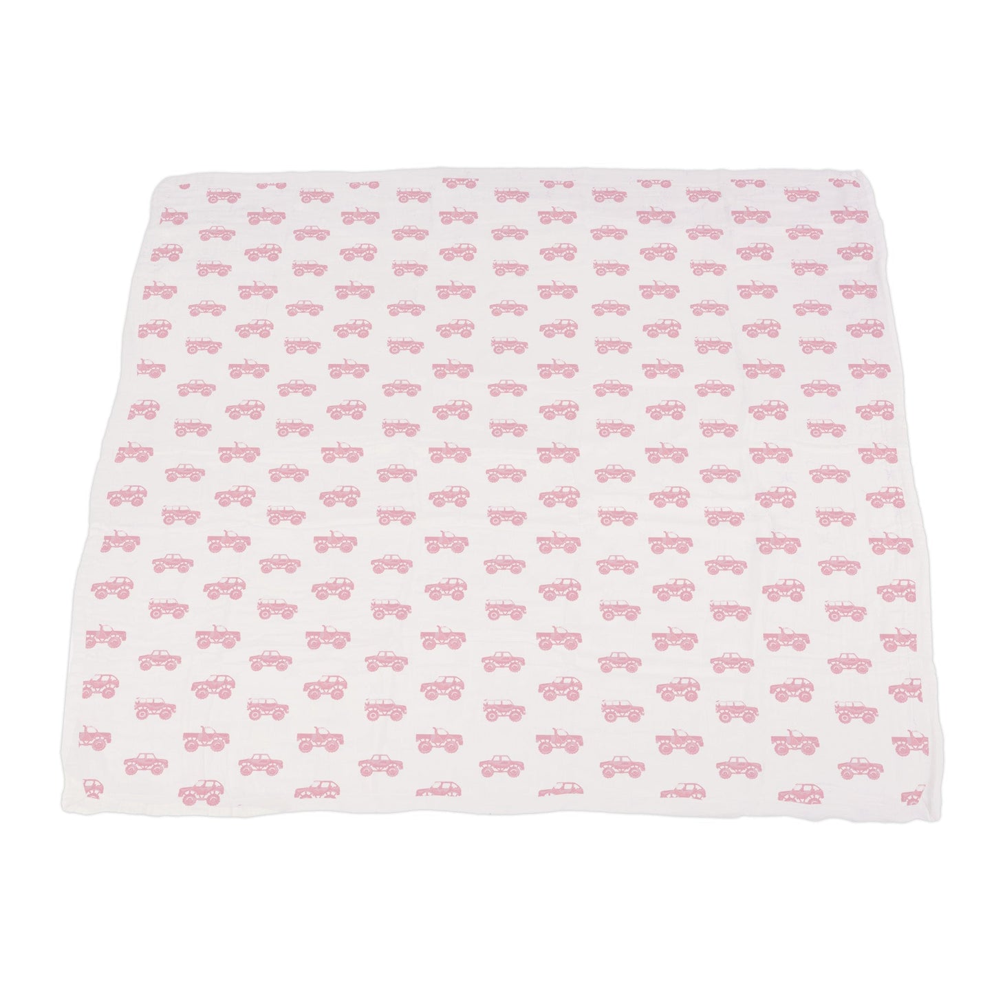 Pink Monster Trucks & Pink Polka Dot Bamboo Newcastle Blanket