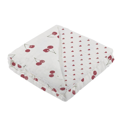 Two Hearts and Sweetheart Cherry Newcastle Blanket