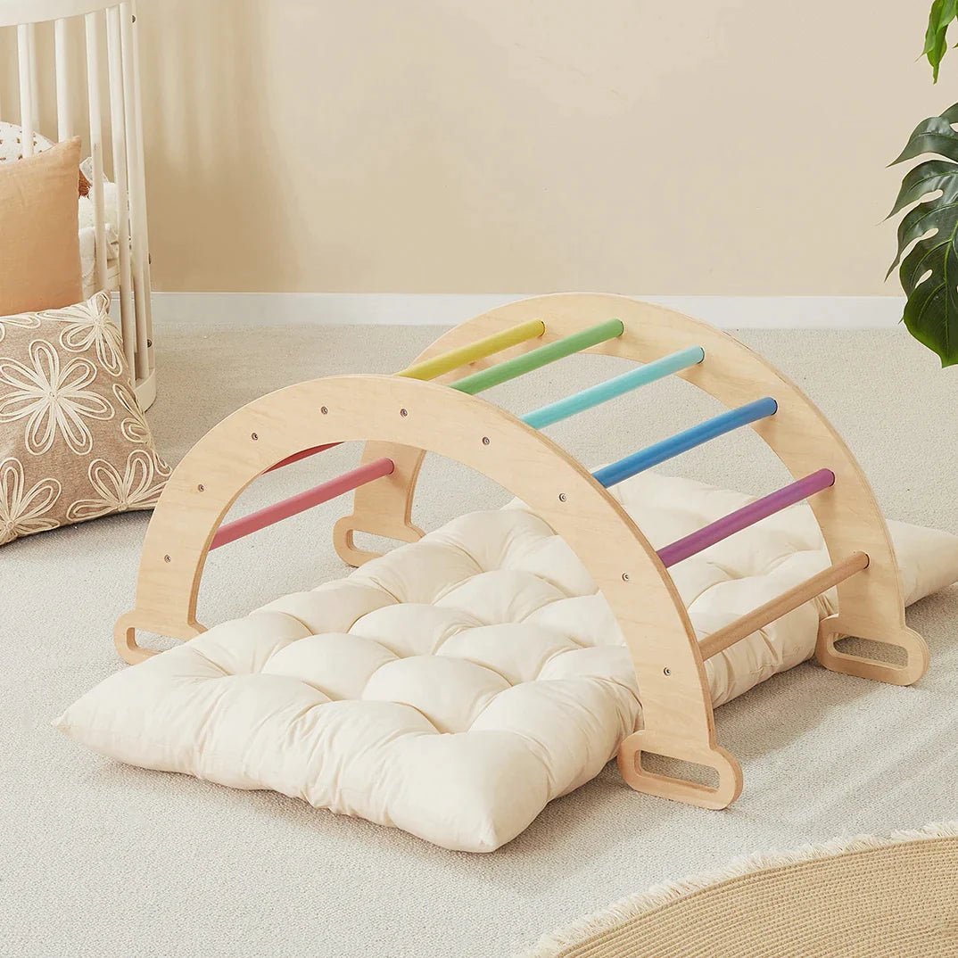 Tiny Land® 7-in-1 Rainbow Climbing Arch Play Pad